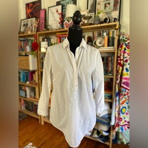 Lands' End Women's White Button-Down Shirt